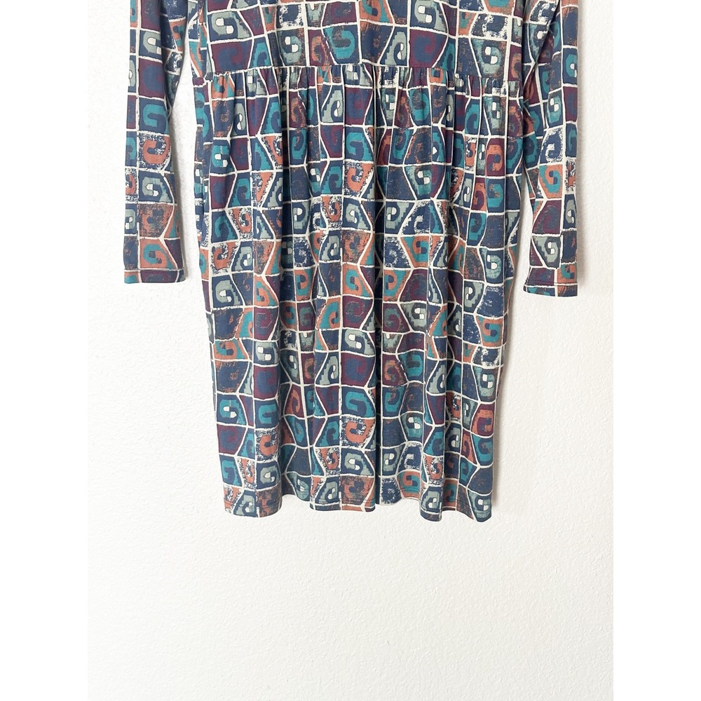Peruvian Connection Huari Pima Cotton Dress Geometric Print Boho Size Medium - Picture 5 of 8